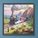 thumbnail image 1 of Pintura de diamante 5D DIY Kit de trenes de taladro redondo completo decoración del hogar 30x30cm, 1 of 9