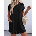 thumbnail image 3 of BTFBM Rompers for Women Summer Casual Dressy One Piece Shorts Tshirt Pants Jumpsuit Beach Vacation Clothes Outfit, 3 of 9