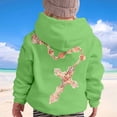 thumbnail image 4 of Girls Hoodies Fall Winter Print Loose Pullover Hoodie Top with Pocket Hoodies for Girls Size 5-6Y, 4 of 6