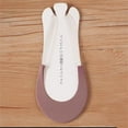 thumbnail image 2 of Kaondbfi Sock Slippers for Women Toe Topper Socks Women Thin Liner Summer Socks Ultra Low Non Slip Hidden Cotton Nylon Socks for High Heels, 2 of 9