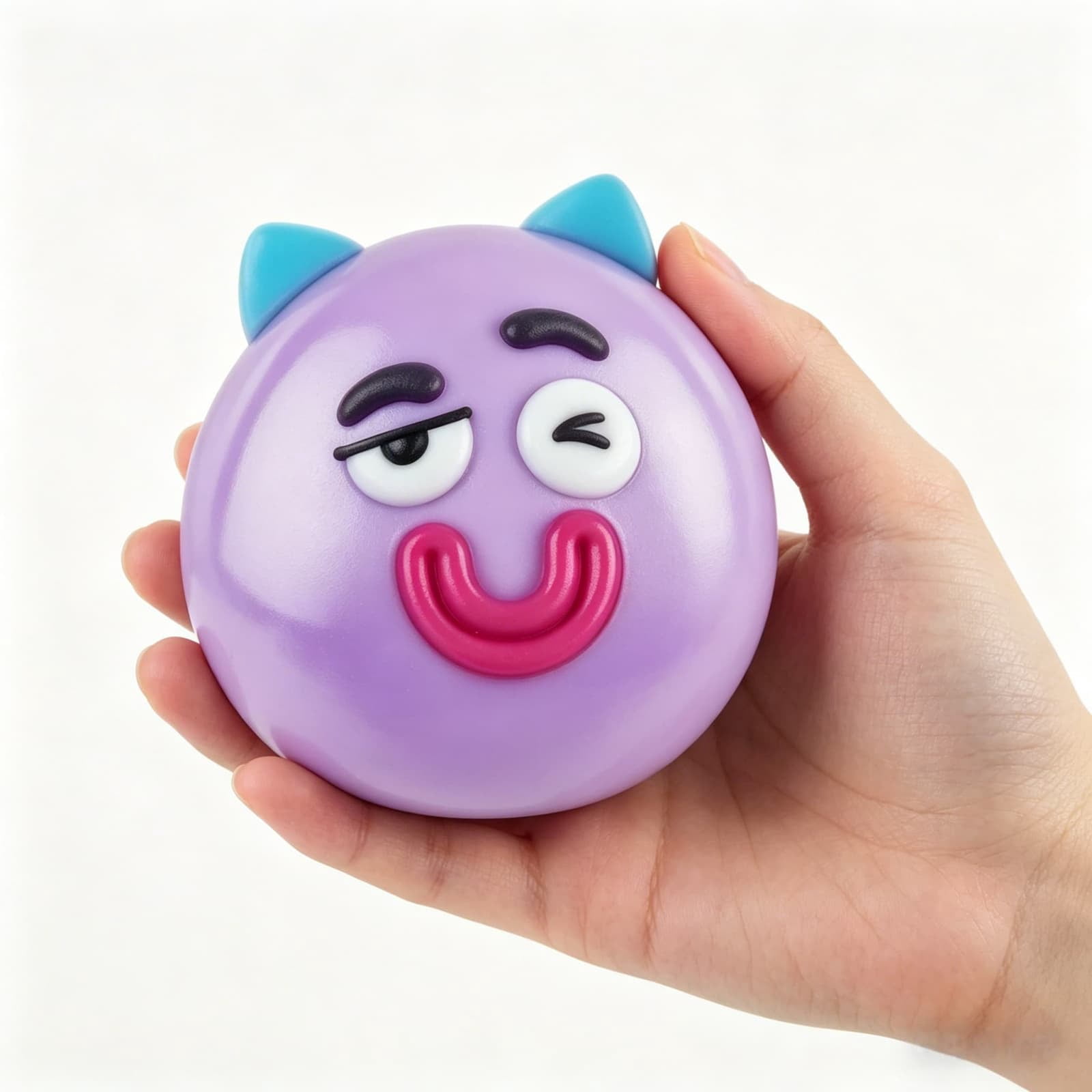 Smushers Squeeze Toys, Novelty Smush Face Squeeze Toys, Durable Removable Facial Expressions for Birthdays and Get-Togethers, Cute & Expressive Design (Purple)