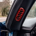 thumbnail image 4 of Soft Carbon Fiber Car Interior Decor Kits Red Carbon Fiber Door Pillar Air Vent Cover Trim For Chevrolet Corvette C5 98-04 Sticker, 4 of 12