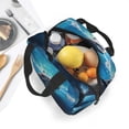 thumbnail image 5 of Yiaed Ice Blue Ocean Cute Dolphin Print Insulated Lunch Bag Reusable Cute Tote Lunch Box, Leakproof Cooler Lunch Bags for Work Office Travel School Picnic, 5 of 5