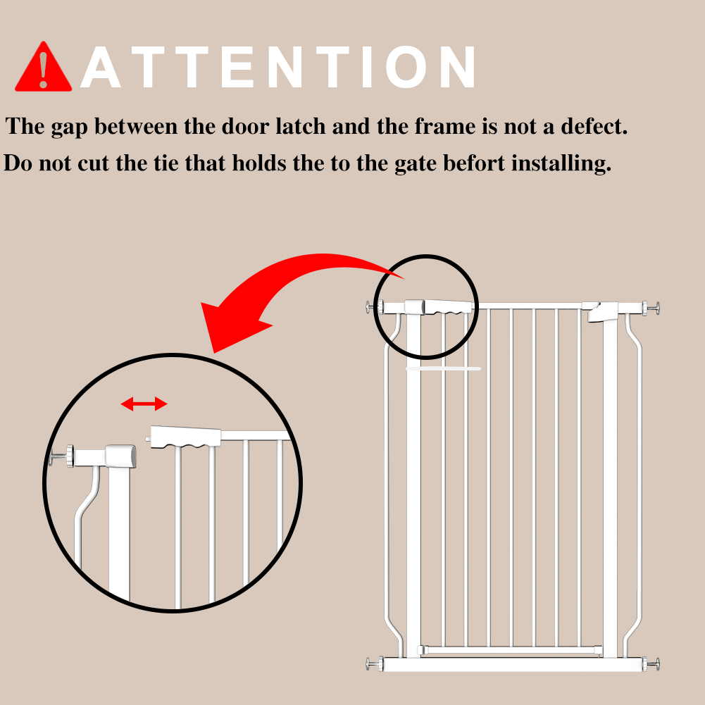 Fairy Baby Extra Tall Pet Gate 40.55" White Metal photo 5