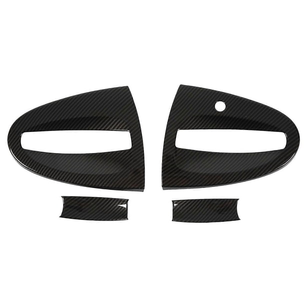 4pcs Carbon Fiber Style Car Exterior Door Handle Bowl Cover Trim Replacement for Smart Fortwo W451 2009?2015