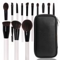 thumbnail image 1 of Juego de brochas de maquillaje, 13 piezas, cerdas sintéticas suaves para profesionales y principiantes, para base facial, polvo, sombra de ojos y mezcla, juego de viaje fácil de limpiar con bolsa, reg, 1 of 1