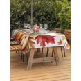 thumbnail image 2 of Outdoor Tablecloth with Umbrella Hole and Zipper, Hello Autumn Rectangle Table Cloth 60x120 Inch Waterproof Tablecloth, Vintage Pumpkins Thanksgiving Botanical Picnic Table Cover for Patio Camping, 2 of 7