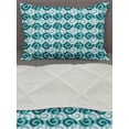 thumbnail image 3 of Abstract Comforter & Sham Bedding Set, Swirling Spiral Circles Nautical Tones Grunge Aquarelle Inspired Effects, 3 pcs Duvet Set Microfiber Filling Quilt, 5 Sizes, Teal and Seafoam, by Ambesonne, 3 of 4
