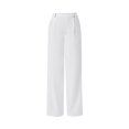 thumbnail image 6 of DJDLJWCJ Business Pants for Women Straight Leg High Waist Work Trousers Solid Color Stretchy Suit Pants White Size S, 6 of 7