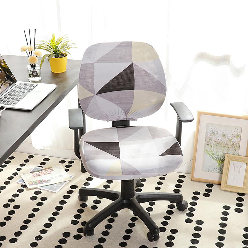 Details about   Office Desk Computer Chair Cover Swivel Rotate Seat Armchair Slipcover Decors 