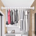 thumbnail image 1 of YAOMOBB Tringle à Vêtements Ajustable Sans Perçage Tringle de Séchage de Vêtements Rétractable Réglable Forte Capacité de Charge Chambre Salle de Bain Rideau de Douche Tension, 1 of 7