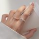 thumbnail image 2 of Zircon con nudo cruzado de plata de ley 925 ​ ​ Anillos para mujeres y niñas, anillo apilable de boda, ofertas de joyería de lujo con envío gratis, 2 of 2