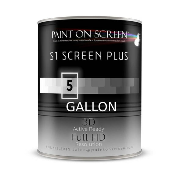 Paint on Screen Projector Screen Paint | Single-Coat Short Throw Projector Screen Paint For Picture Perfect 1080 HD and 4K UHD Clarity | Designed For Interior Use | Silver, 1 Gallon