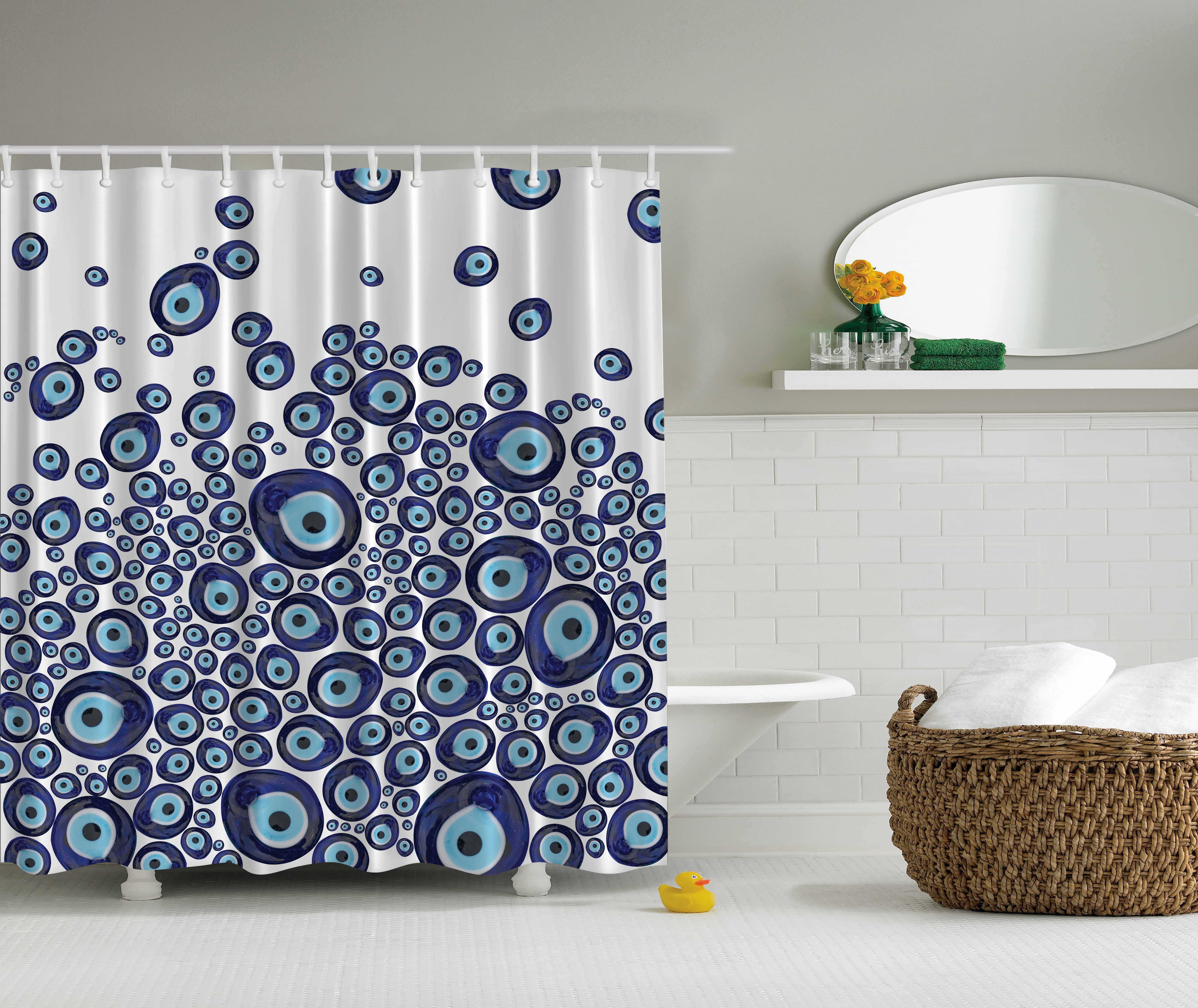 Blue Evil Eye Beads Protection Stones Hamsa Bath Accessories Art Shower