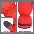thumbnail image 5 of Heated Mittens Gloves for Men Women Zipper Battery Electric Heated Ski Gloves Warm Rechargeable Gloves Water Resistance for Skiing Snowboarding Camping Hiking Work Outdoor Christmas Gifts, 5 of 8