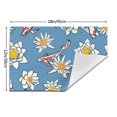 thumbnail image 3 of YFYANG Washable Heat-Resistant Placemats, 70% PVC/30% Polyester, Koi and Lotus Pattern Kitchen Table Mat, 12" x 18" 6 Piece, 3 of 6