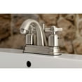 thumbnail image 2 of Kingston Brass Millennium KB8958ZX Mini Widespread Lavatory Faucet with Retail Pop-up Drain, Satin Nickel, 2 of 2