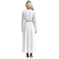 thumbnail image 2 of iiniim Womens Halloween Roman V Neck Queen Princess Ancient Toga Gown Fancy Dress White XXL, 2 of 7