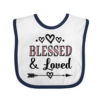 Inktastic Blessed and Loved Baby Girl Girls Baby Bib
