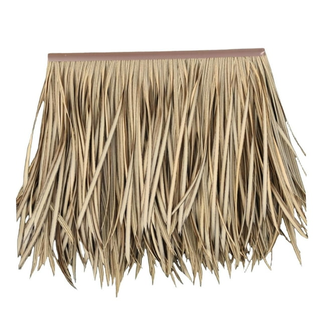 Techo de paja artificial, rollo de palma, rollo de hoja de palma decorativa, reutilizable Estilo C