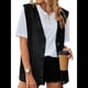 thumbnail image 1 of Chaleco Vaquero Vintage para Mujer, de Gran Tamaño, con Botones y Botones. Negro XL, 1 of 9