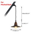 thumbnail image 2 of KAYYELAMP Inclined Position Roof Tracking Light H-Type Adjusted Rotated Angle 3.2 Ft Wire Walnut Base Black Shade Retro Design Droplight for Home Kitchen(No Bulb, Track), 2 of 7