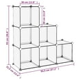thumbnail image 4 of vidaXL Cube de Rangement avec 6 Cubes Noir PP, 4 of 4