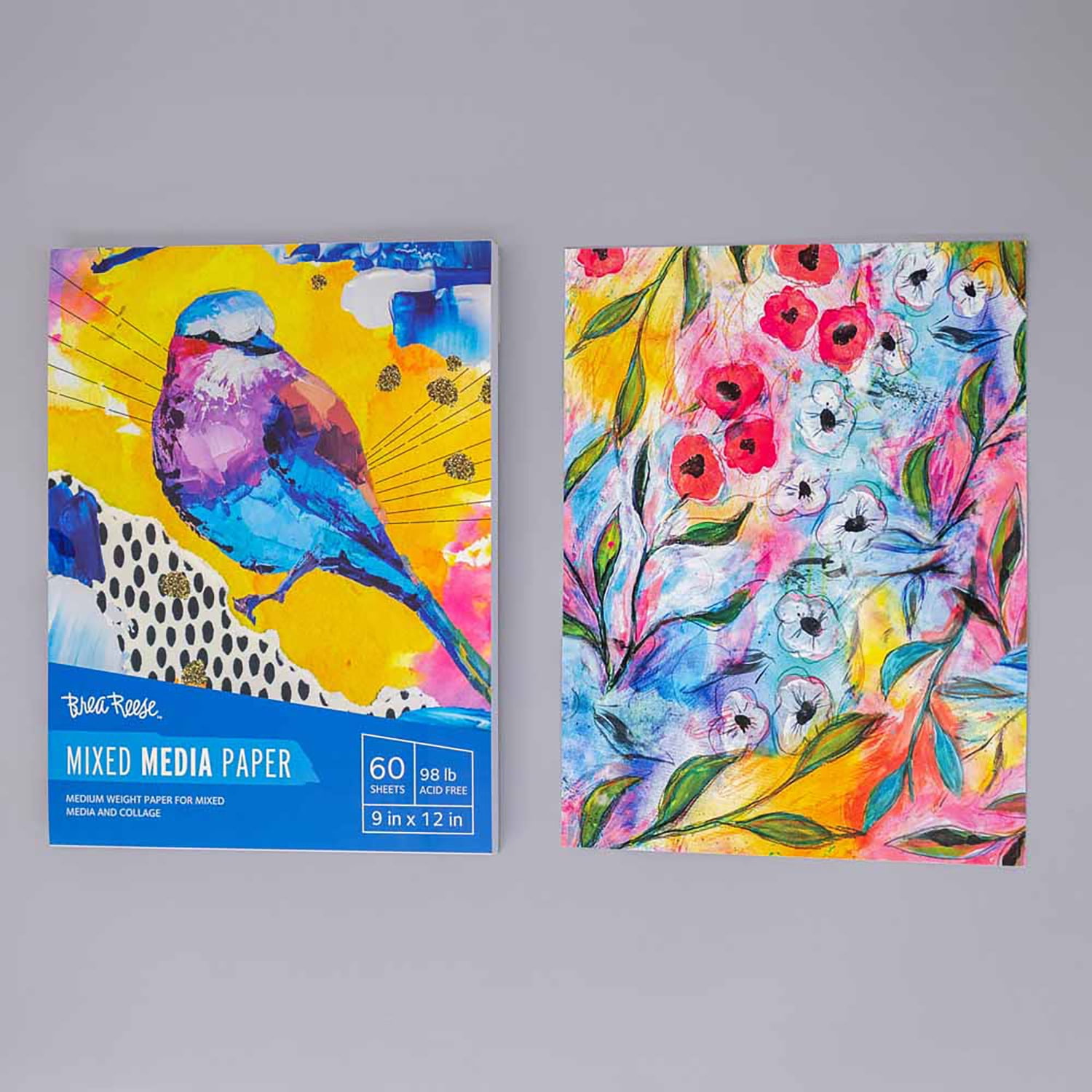 Brea Reese: Mixed Media Paper Pad 60 Sheets - 9x12" - 98 lb, Acid-Free, Layering & Collaging, Durable & Perfect for All Mediums, Adult Art Supplies