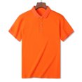 thumbnail image 2 of IROINNID Savings Button Down Shirts for Men Summer Soft Short Sleeve Buttons Solid Color Blouse T-shirt Tops,Orange, 2 of 6