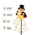 thumbnail image 4 of Clearance! Snowman Magic Fountain - Flowing Snowflake LED Christmas Garden Light, Solar Christmas Yard Stake with Cascading LED Strands, Snowman Outdoor Garden Decor, 4 of 7