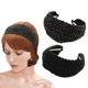 thumbnail image 4 of Diademas duras anchas, banda para el cabello hecha a mano Vintage de moda, diadema de punto de tela Retro para mujeres y niñas, accesorios para el cabello MFZFUKR CPB-DE-LYY765-2, 4 of 5