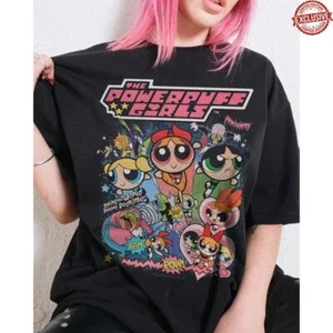 Reprint Rare Powerpuff Girls Vintage Unisex Handmade T-Shirt Gift Full Size S-4XL