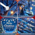thumbnail image 4 of Festive Christmas Banner Blue Color New Year Display Star Decor Reindeer Design Holiday Backdrop for Christmas Party New Year Celebration Indoor Event, 4 of 9