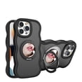 thumbnail image 2 of ELEHOLD Case for iPhone 13 Pro,Wave Frame TPU Magnetic Mirror Case with Strap,Black, 2 of 12