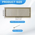 thumbnail image 2 of 4" x 12" Duct Opening Vent Cover, 3 Pcs Toe Kick Vent Cover HVAC for Wall Floor, Brown-Outer Size: 5.4" x 13.4", 2 of 7
