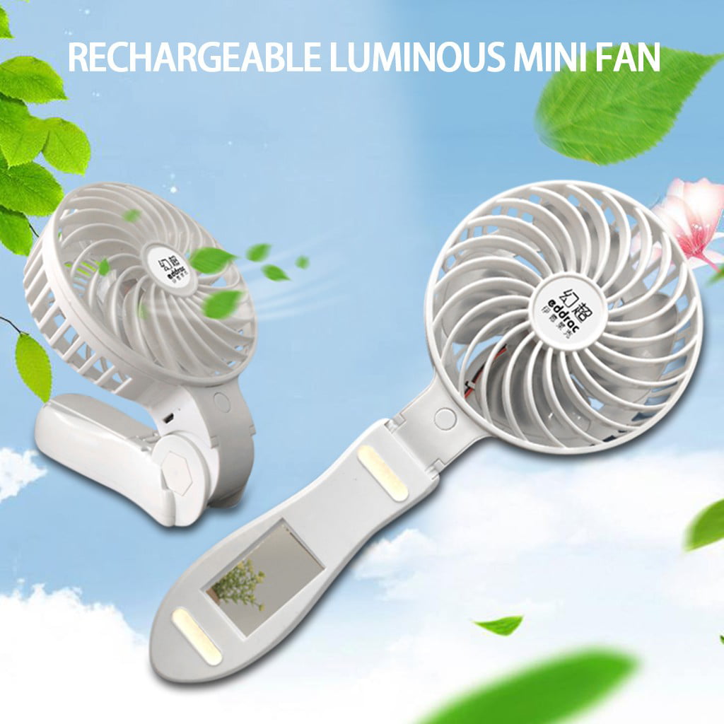 Portable Hand Fan USB Rechargeable Foldable Portable Mini Handheld Personal Portable Desk Stroller Table Fan Cooling Electric,B