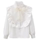 thumbnail image 2 of Blusas y camisas de cuello redondo y manga larga para la temporada de apertura de la escuela para niñas Zhongda Camisa de cuello alto con ribete de encaje y manga larga para niñas como prenda interior, 2 of 9