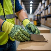 G & F Products Cut Resistant Work Gloves with PVC Dots, Durable & Safe, Unisex, Size XLarge, 1 Pair
