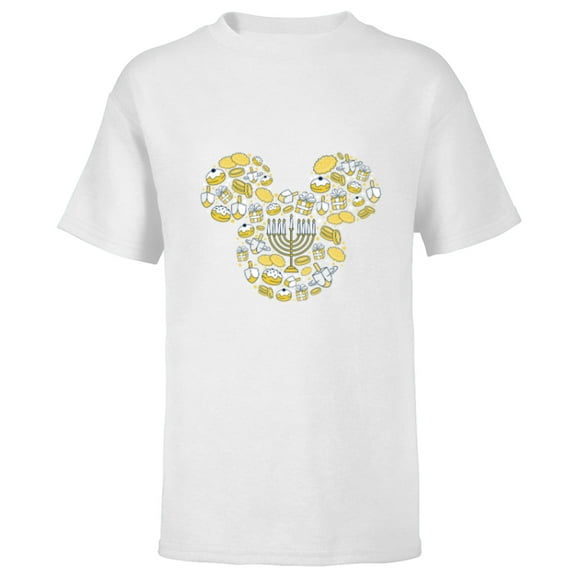 Disney Mickey Mouse Hanukkah Holiday - Short Sleeve T-Shirt for Kids - Customized-White