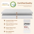 thumbnail image 6 of Twin Size Memory Foam Mattress Topper with Soft Cover,Gel Bamboo Charcoal Bed Topper for Back Pain, Pressure Relief,2 inches, 6 of 7