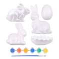 thumbnail image 4 of LYINGF DIY Foam Easter Bunny Decorations - Hand-Painted Children’s Craft Kit, Spring Party Activity Supplies, Non-Durable Holiday Tabletop Ornaments, Bunny Egg Art Project for Kids, 4 of 7