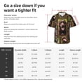 thumbnail image 3 of Chocolate Labrador Men'S 3d Print Casual Button Down Shirts, Novelty Hawaiian Short Sleeves L, 3 of 7