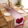 thumbnail image 3 of Valentine's Day Table Runner - 48 Inch Long, Kitchen Dining Table Runner Dresser Scarves, Red Heart Love Trees Romance Spring Farmhouse Decor for Coffee Tables Wedding Party Banquet, 3 of 8
