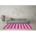 thumbnail image 3 of Ahgly Company Indoor Round Abstract Pink Modern Area Rugs, 7' Round, 3 of 4