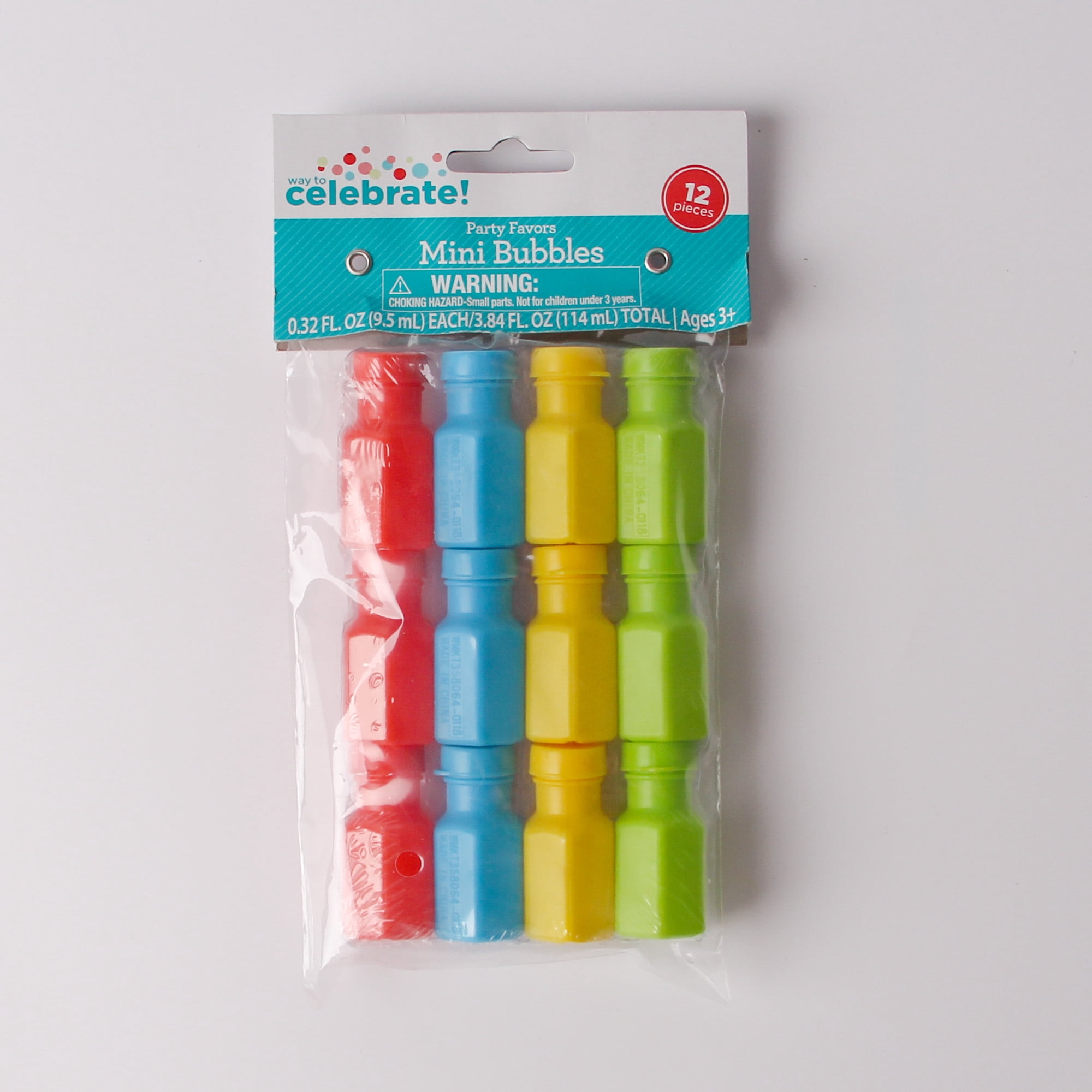 Way to Celebrate Mini Bubble Party Favors, 12 Pack