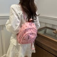 thumbnail image 3 of 91263# Mochila pequeña y fresca para escuela secundaria femenina universitario mochila para niña mochila Harajuku para mujer mochila estampada nailon-PZ20240715014838 rosa, 3 of 8