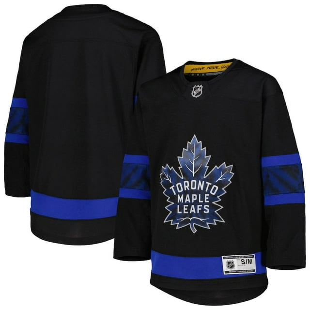 Youth Toronto Maple Leafs Black Alternate Premier Flipside Jersey