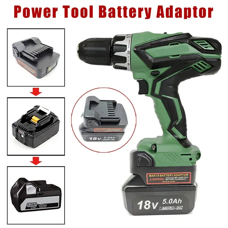Adapter Converter For Ma*kita 18v  Li-Ion Battery change to For Hita*chi/Hiko*ki 18V Lithium Electrical Power Tool
