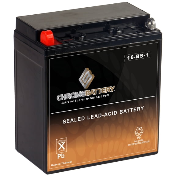 Chrome Battery Ytx16-bs (16-bs 12 Volts,14 Ah, 230 Cca) Motorcycle Battery for Kawasaki 1600cc D Nomad 2007