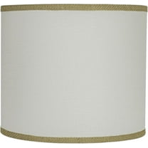 Ivory With Burlap Trim Shade